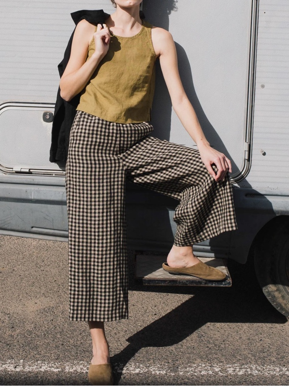 Not Perfect Linen Wide Leg Linen Maxi Wels Pant